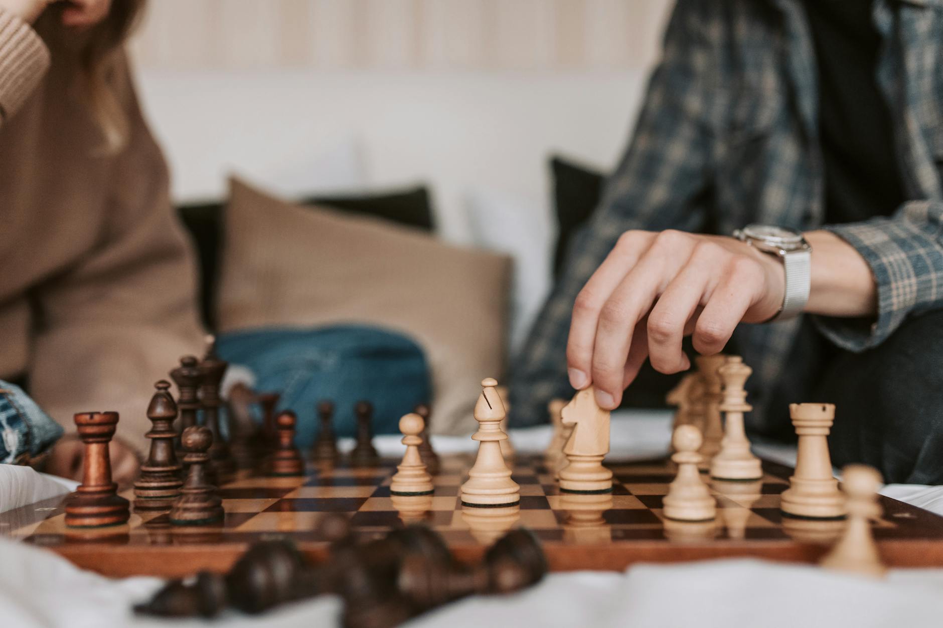 People Playing a Game of Chess