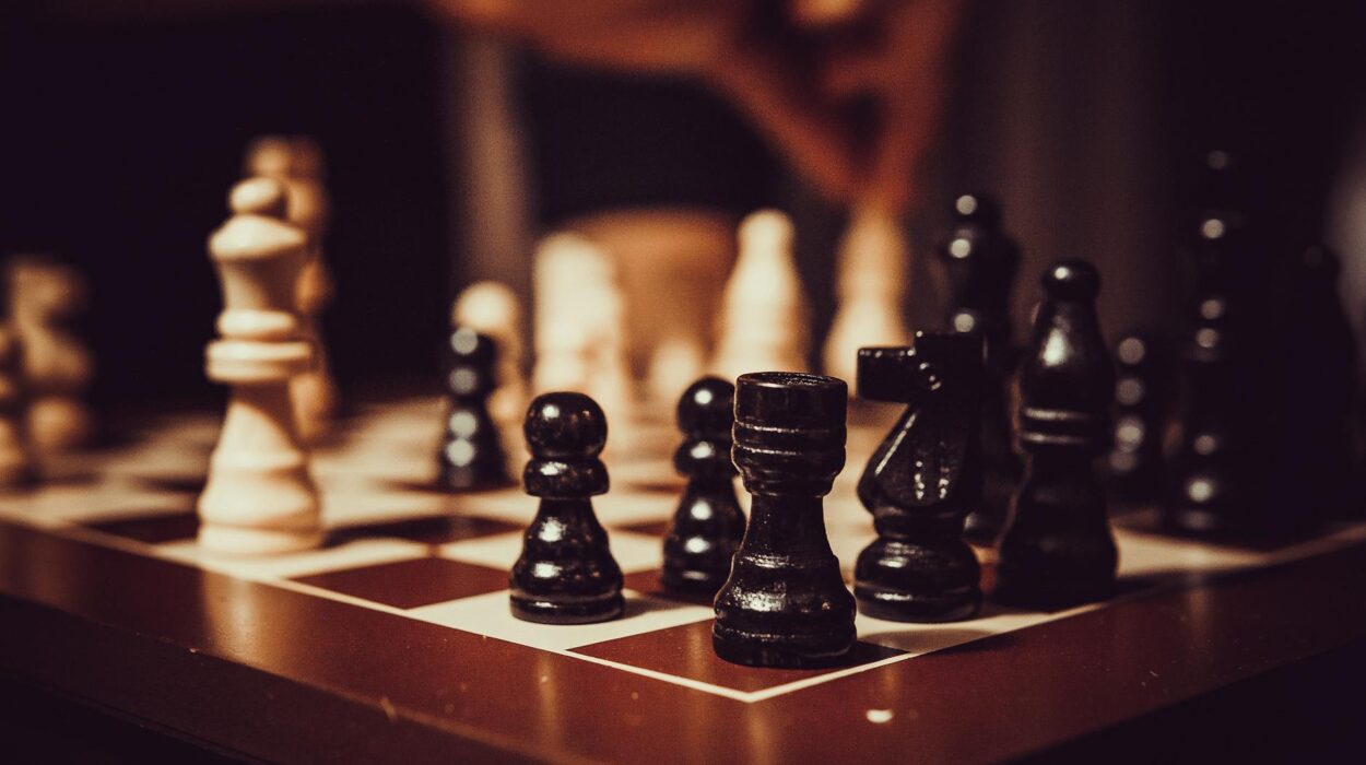 Black and White Chess Pieces on Chess Board