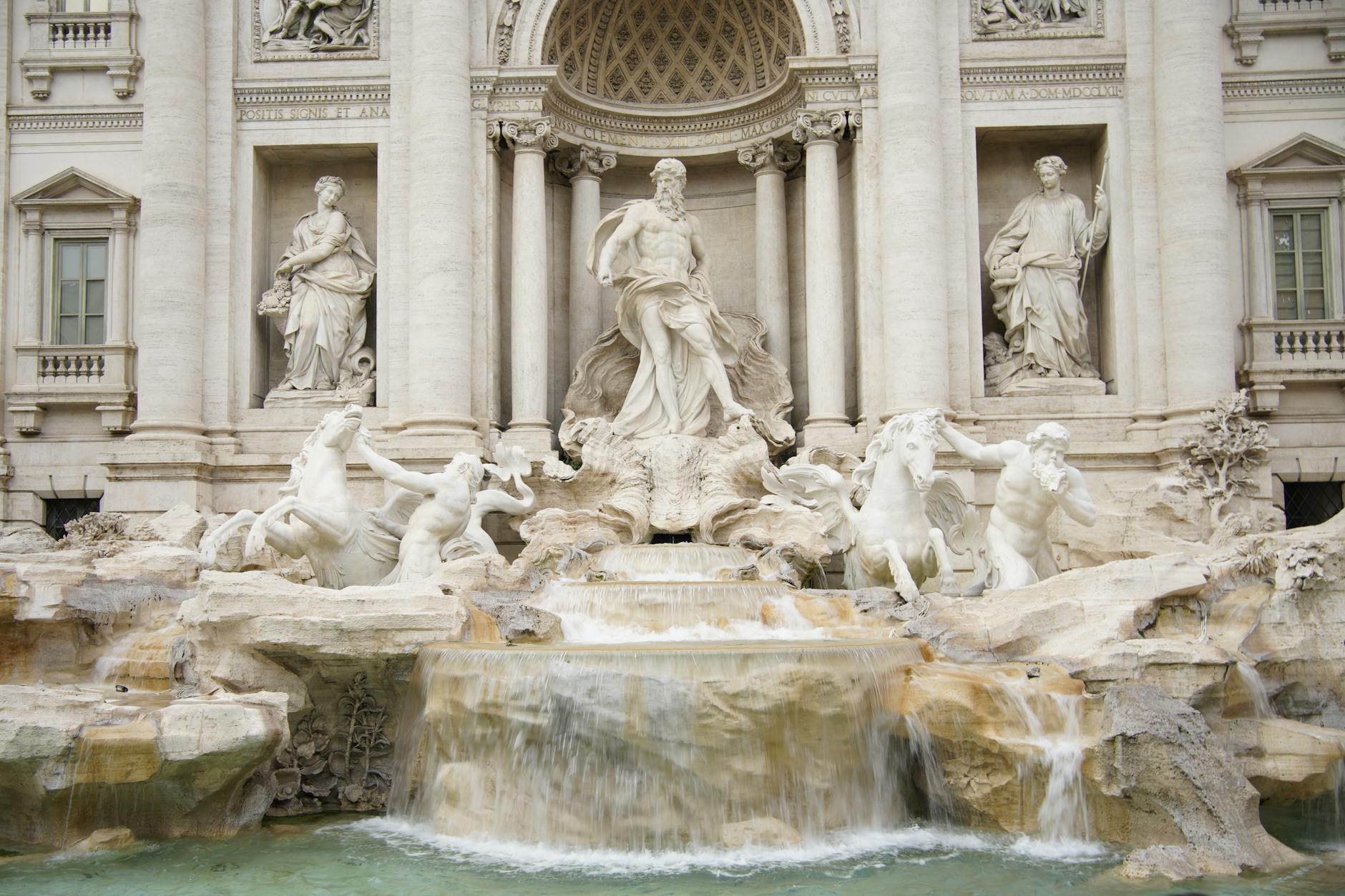 Trevi fountain in rome, italy