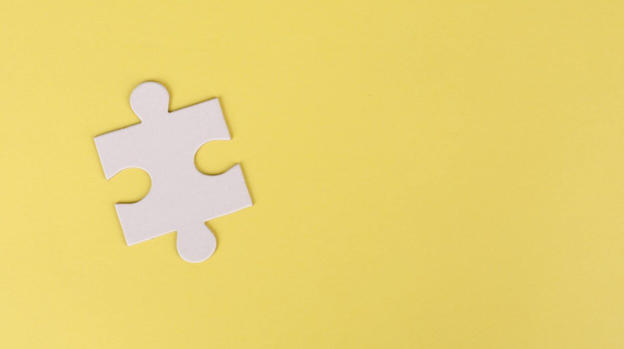 Jigsaw Puzzle on Yellow Background